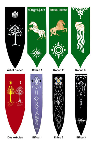 Imagen 1 de 8 de Estandartes Señor De Los Anillos Lord Of The Rings Tolkien