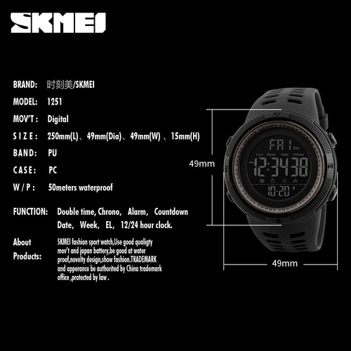 Skmei 1251 Hombre (Mod: Skmei)