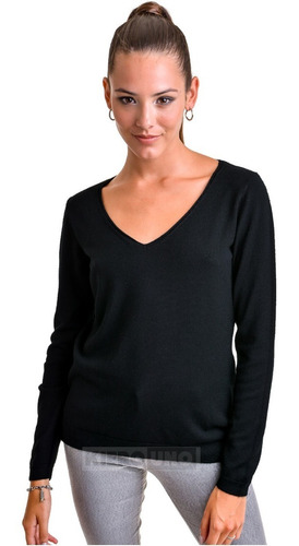 Sweater Liviano Suave Saco Mujer Escote En V - Kierouno