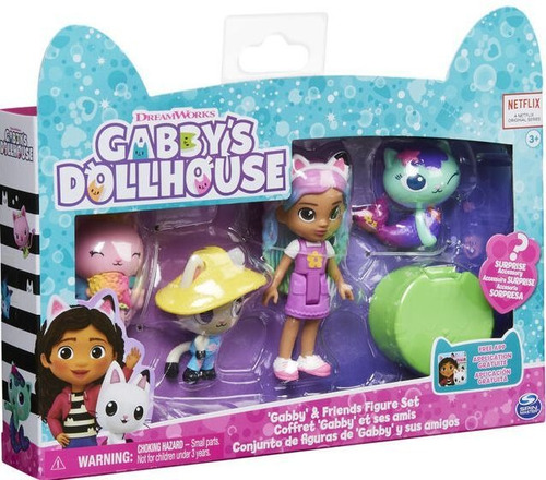 Gabby's Dollhouse - Gabby Y Sus Amigos - 4 Figuras- Original