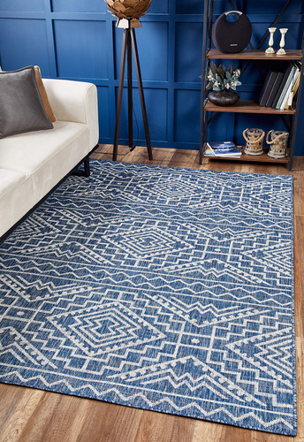 Kas Rugs Provo Blue Quinn - Alfombra Decorativa De Felpa, 3.