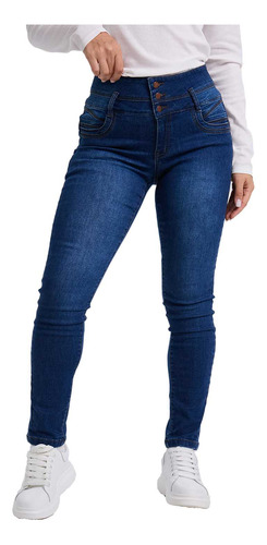 Jeans Mujer Skinny Push Up Azul Oscuro I Fashion's Park