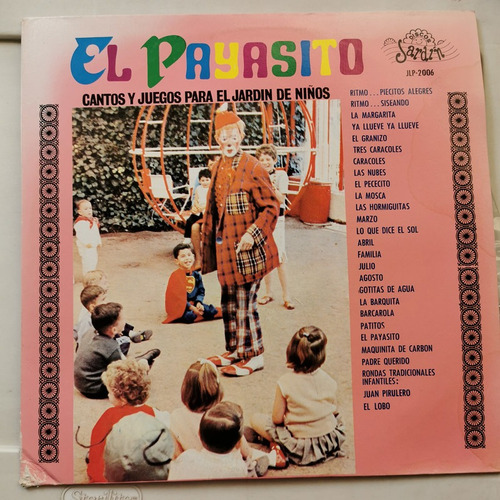 Disco Lp:el Payasito- Cantos Y Juegos