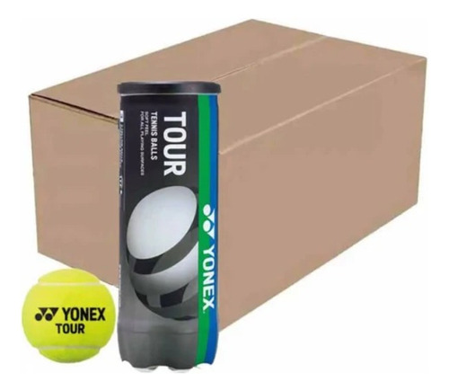  Caja Con 72 Pelotas Yonex  Tenis Tour (24 Tubos 72 Pelotas)