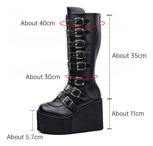 Botas Altas Hasta La Rodilla Autowinter De Tacones Altos Par