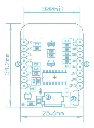 Organizador Esp8266 Esp-12 Esp-12f Nodemcu Mini Base Junta M