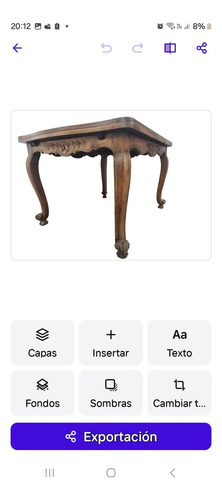 Mesa Comedor Provenzal Extensible. Usado. No Envío Marrón Claro Marrón Claro (Usado)