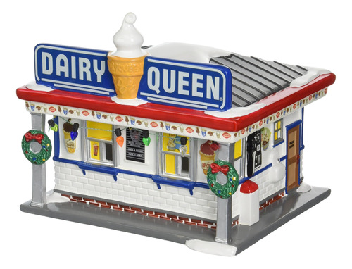 Department 56 Resina Snow Village Dairy Queen Lit Edificio