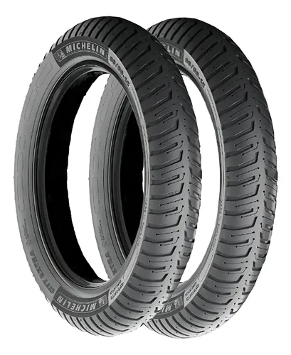 Pneus Dianteirastraseiras Para Moto Michelin City Extra Pneu Sem Camara De 80 100 1890 90 18 S 47 175 Kg X 2 Unidades