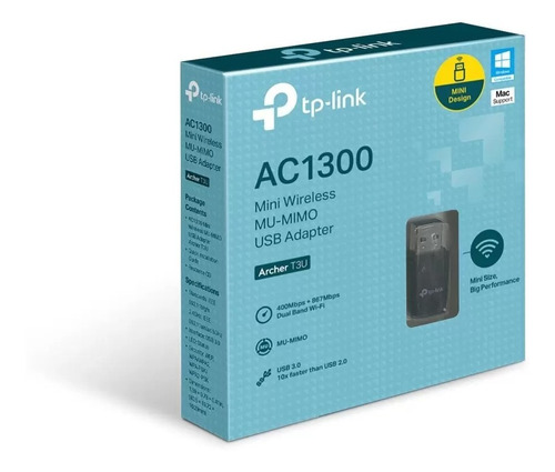 Adaptador Wireless Tp-link Usb 3.0 Mu-mimo Gigabit Ac1300