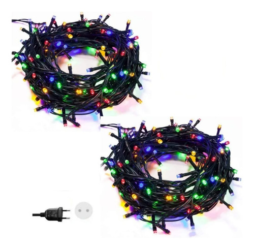 Pack X2 Luces Led De Navidad  Multicolor 100