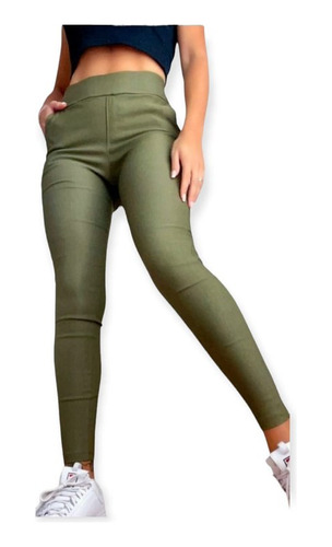 Pantalon De Vestir Chupin De Bengalina Con Bolsillos Dama 