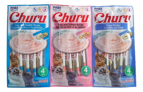 Churu Sabores Mixtos 8 Pzs Atun Salmon Cayo De Hacha Camaron