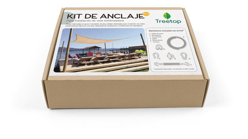 Imagen 2 de 6 de Pack: Vela 5 × 5 × 7 M Color Beige + Kit De Anclaje