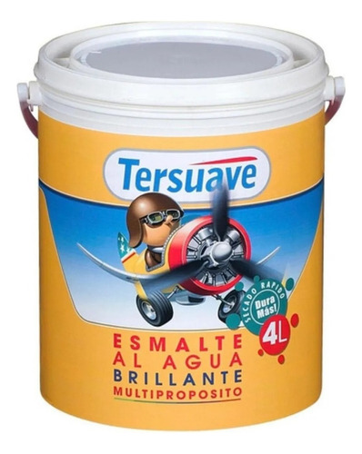 Esmalte Acuoso Tersuave Multiprop Sec Rápido Bte 4 L Dimensi Color Amarillo