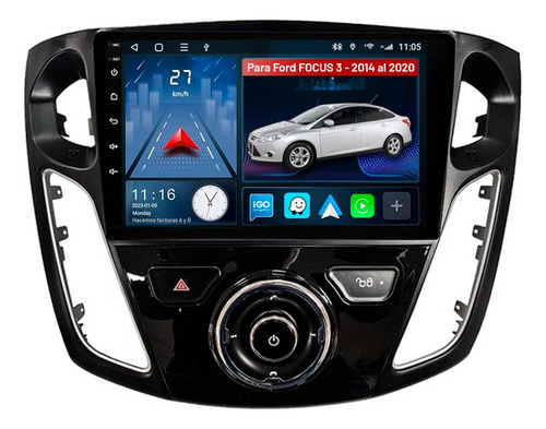 Multimedia Gps Android 12 Focus 3 2gb Carplay, Wifi, Usb