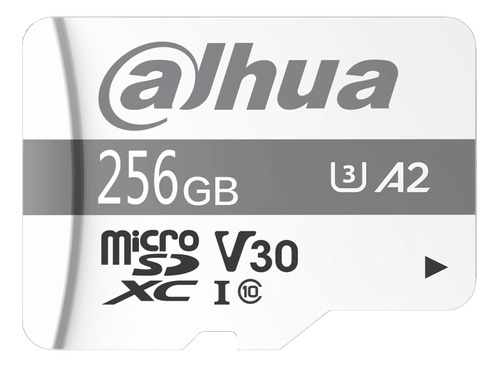 Dahua Tf-p100/256g Dahua Memoria Microsd 256gb Uhs-i C10 U3 Velocidad de Lectura 100 MBs Escritura 80 MBs Especializada para Videovigilancia Blanca