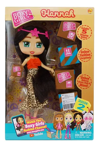 Muñeca Hannah Doll Peace Love Hippie De Boxy Girls, Pelo Neg