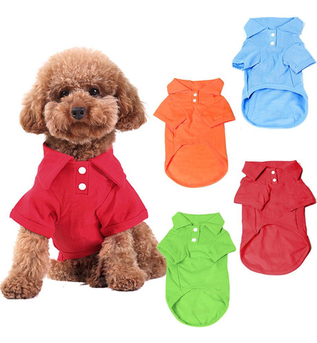 Kingmas Paquete De 4 Camisas Para Perros Y Cachorros, Ropa P