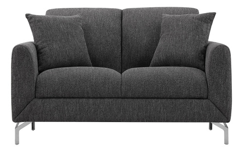 Roundhill Furniture Noreen - Sofa Biplaza Redondeado De Tela