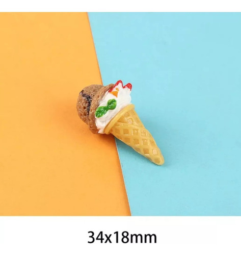 Set 8 Mini Helados Barquillos 3 D Calidad ( Casa De Muñecas)