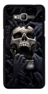 Funda Celular Samsung Galaxy Calavera Manos Negro Gris Tumbl