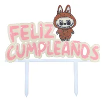 Comprar Labubu Cake Topper Decoración Pastel Feliz Cumpleaños Fiesta