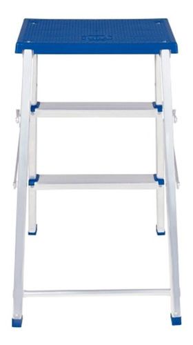 Imagen 3 de 9 de Banqueta Plegable De Aluminio Mor 5107 Base Y Escalones Antideslizante, Amplia Plataforma Trabas De Seguridad, Reforzada