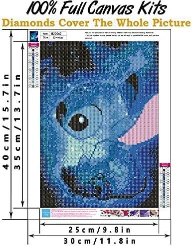 Imagen 2 de 7 de Pintura De Diamantes 5d Diseño Stitch