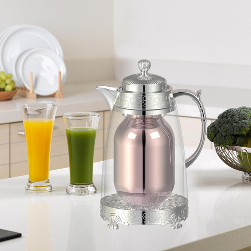 Café Aislado Tetera De Tetera 1l Café De Bebida Plateado