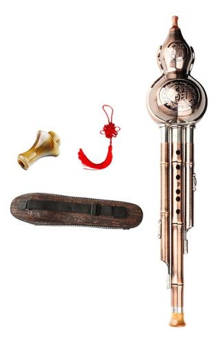 Flauta Hulusi, Instrumento Popular Llave B Cobre Adulto