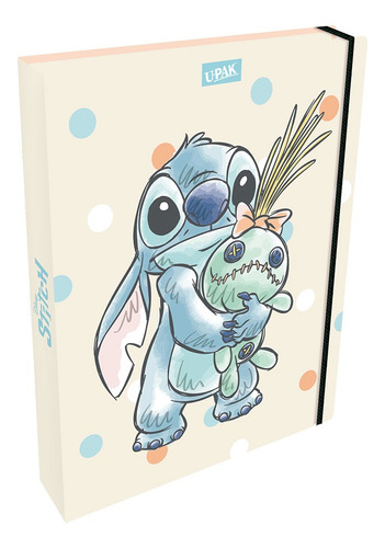 Carpeta Escolar Upak 3 Argollas Carta 40 Hojas Stitch Color Stitch Y Trapo