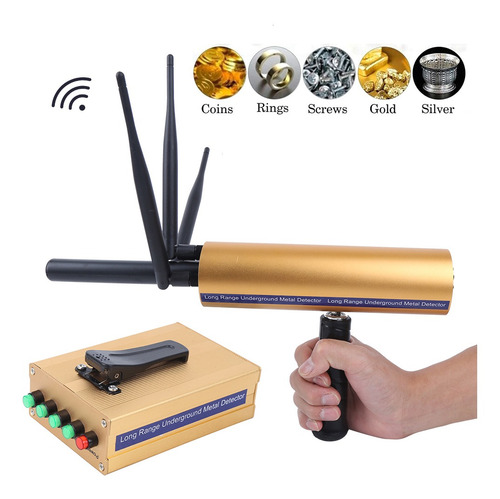 Aks - Detector De Metales 3d (1400m), Color Dorado