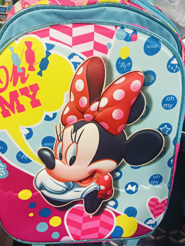 Mochila 3 D Minnie Mouse Con Ruedas Párvulos 