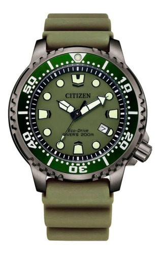 Reloj Citizen Promaster Bn015711x Hombre Color De La Malla Verde Color Del Bisel Verde Color Del Fondo Verde