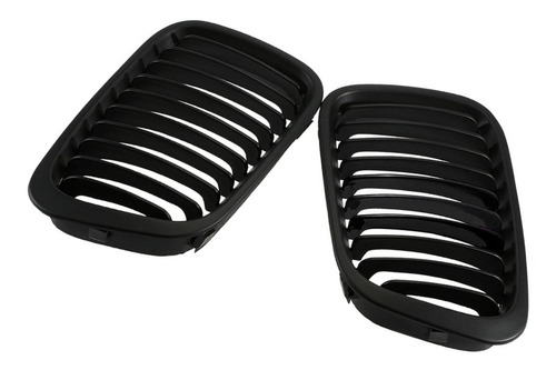 Imagen 6 de 6 de 2 Parrillas Delanteras Negras Mate Para Bmw E46 3 Series 4 P
