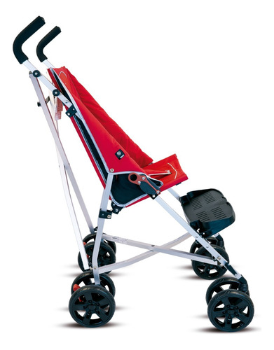 Silla Ruedas Aluminio Traslado Pediatrica Coche T/ Maclaren Rojo