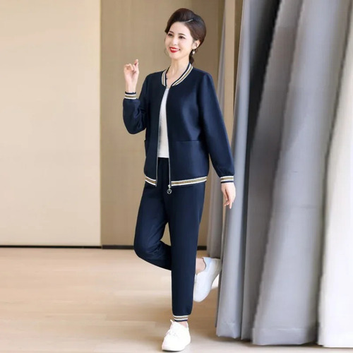 Conjunto De Chaqueta Deportiva De 2 Piezas Para Mujer
