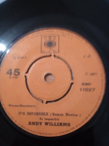 Vinilo Single De Andy Williams Love Story (11ch