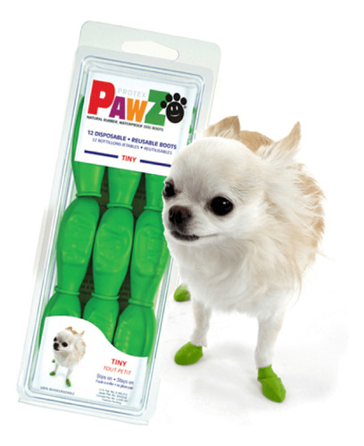 Pawz® Botas Tiny Pack 12 Unidades Para Perros Verde Manzana