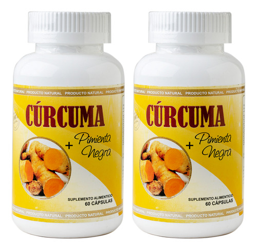 Cúrcuma + Pimienta 60x2 Cáp Antioxidante Y Antiinflamatorias