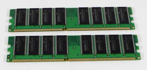 2 Pente De Memória Markvision Ddr1 De 1 Giga Cada 400mhz (Usado)