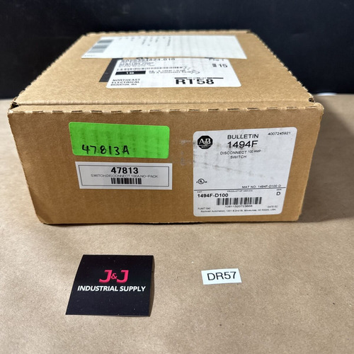 New Allen Bradley 1494f-d100 Ser. D 100 Amp Discnnect Wa Jjg