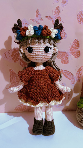 Muñeca Personalizada De Venadito Tejida A Crochet Amigurrumi