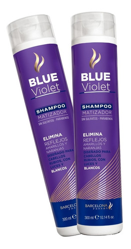 Imagen 1 de 2 de Shampoo Blue Violet Matizador 300ml