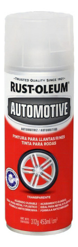 Pintura Aerosol Llantas Auto Anticorrosiva Wheel Rust Oleum Color Transparente