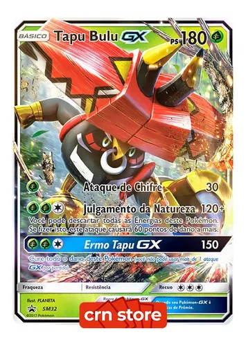 Carta Pokémon Tapu Koko Gx Tapu Lele Gx Com Lote 100 Cartas