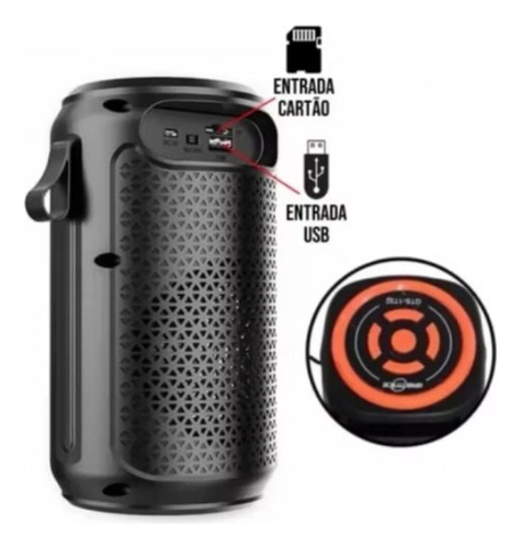 Caixa De Som Portátil Gts-1732 Greactnice Com Led