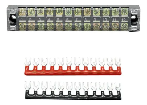 Tiras De Barrera De 12 Posiciones, 15 X 600 V, 15 A, Dos Tor