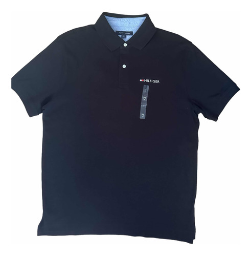 Camiseta Tipo Polo Tommy Hilfiger Hombre F084 Talla M Negra